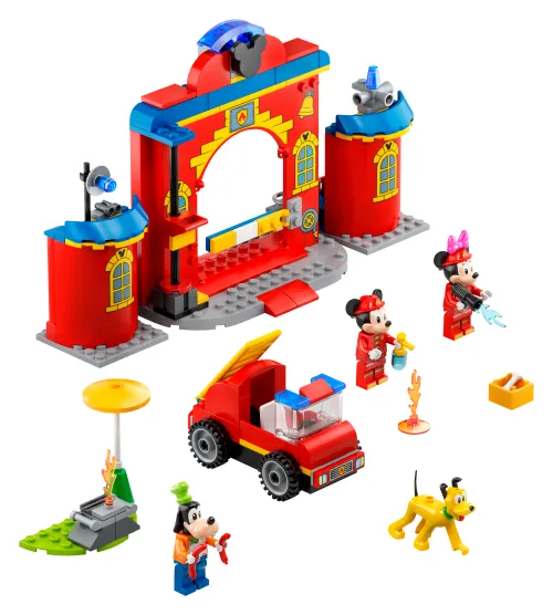 Boîte LEGO 10776 La caserne et le camion de pompiers de Mickey et ses amis