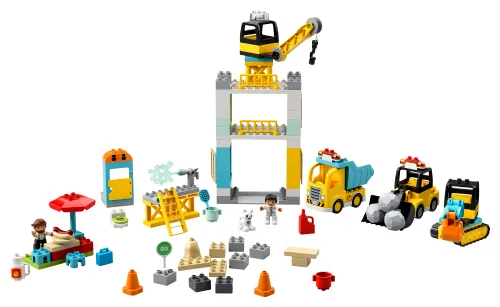 Boîte LEGO 10933 La grue et les engins de construction