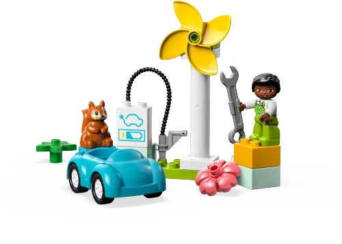 Scatola LEGO 10985 Turbina eolica e auto elettrica
