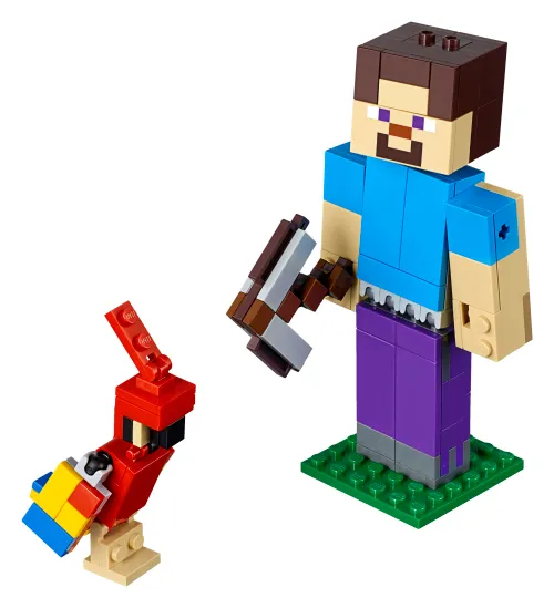 LEGO-Verpackung 21148 BigFig Steve mit Papagei