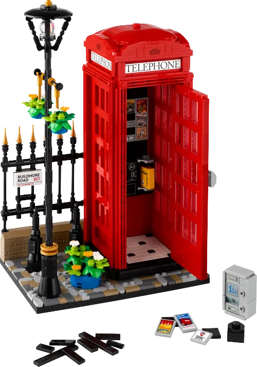 LEGO box 21347 Red London Telephone Box