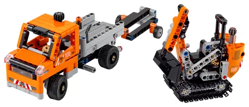 Boîte LEGO 42060 L'équipe de réparation routière