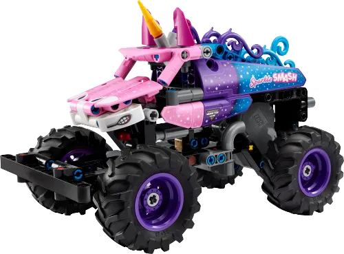 Scatola LEGO 42220 Monster Jam™ Sparkle Smash™ a retrocarica