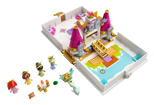 Boîte LEGO 43193 Les aventures d’Ariel, Belle, Cendrillon et Tiana dans un livre de contes