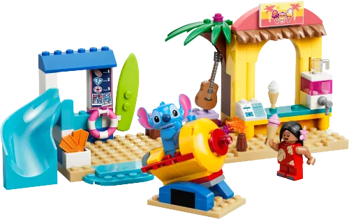 Boîte LEGO 43280 Jeux de plage avec Lilo et Stitch