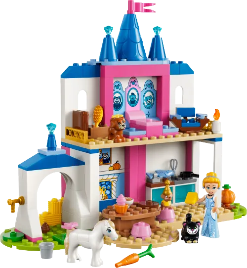 Boîte LEGO 43283 Château de Cendrillon et ses amis animaux
