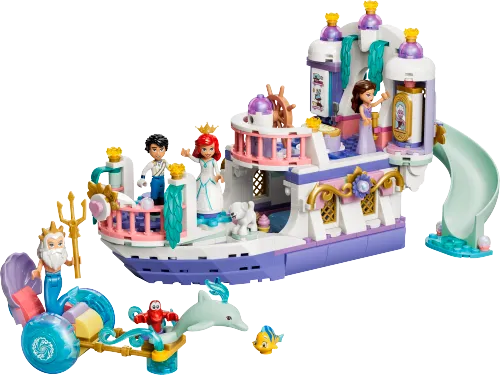 Boîte LEGO 43299 Le bateau du mariage royal d’Ariel