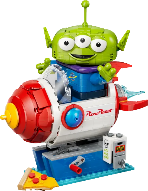 Boîte LEGO 43307 Alien et la fusée Pizza Planet