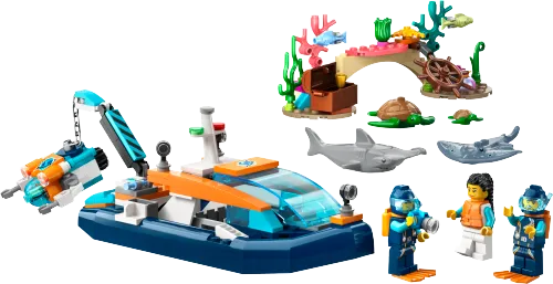 Boîte LEGO 60377 Le bateau d’exploration sous-marine