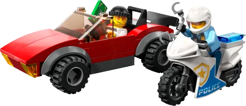 Boîte LEGO 60392 La course-poursuite de la moto de police