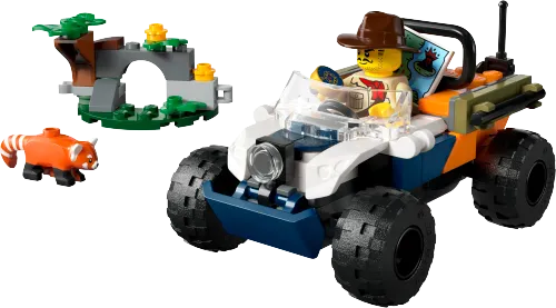 Boîte LEGO 60424 Le tout-terrain de l’explorateur de la jungle et le panda roux