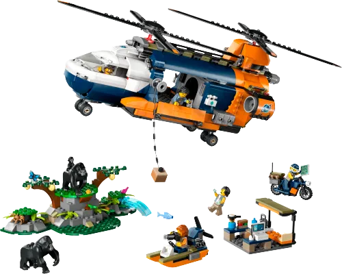 LEGO box 60437 Jungle Explorer Helicopter at Base Camp