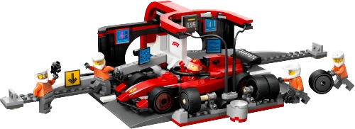 LEGO box 60443 F1® Pit Stop & Pit Crew with Ferrari Car