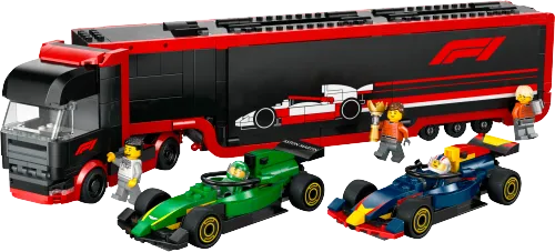 LEGO box 60445 F1® Truck with RB20 & AMR24 F1® Cars