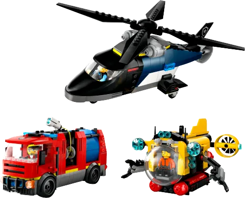 LEGO box 60462 Helicopter, Fire Truck & Submarine Remix