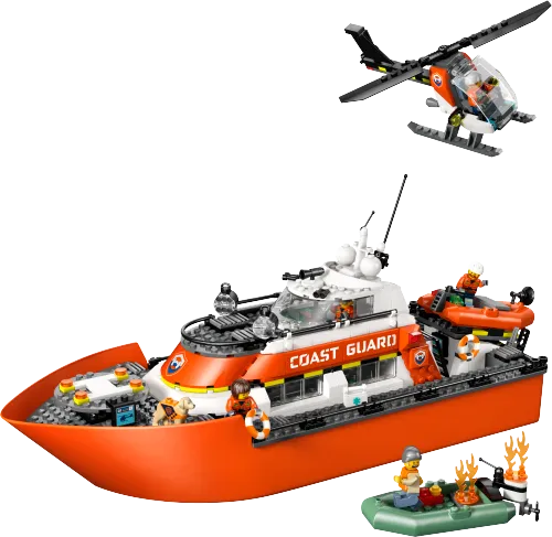 Scatola LEGO 60504 Motoscafo di soccorso ed elicottero della Guardia Costiera