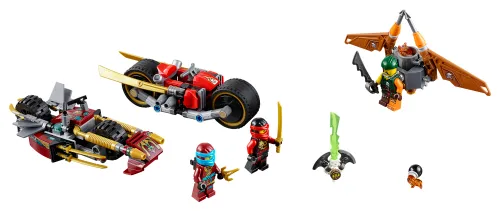 Boîte LEGO 70600 La poursuite en moto des Ninja