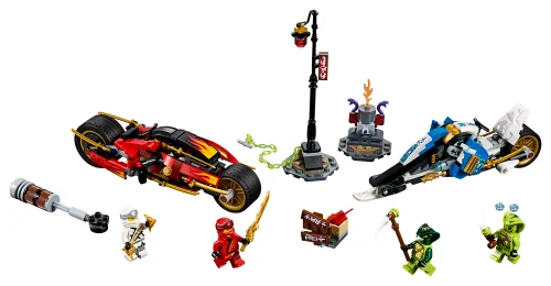 Boîte LEGO 70667 La moto de Kai et le scooter des neiges de Zane
