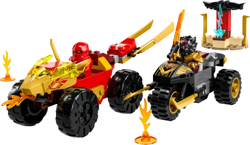 Scatola LEGO 71789 Battaglia su auto e moto di Kai e Ras
