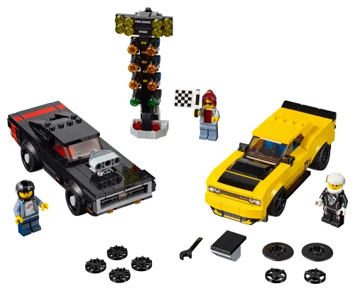 LEGO box 75893 2018 Dodge Challenger SRT Demon and 1970 Dodge Charger R/T