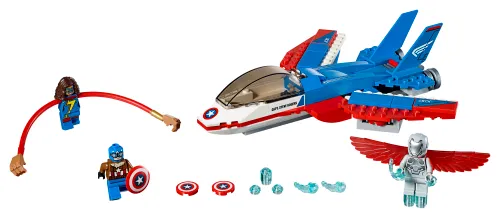 Boîte LEGO 76076 La poursuite en avion de Captain America