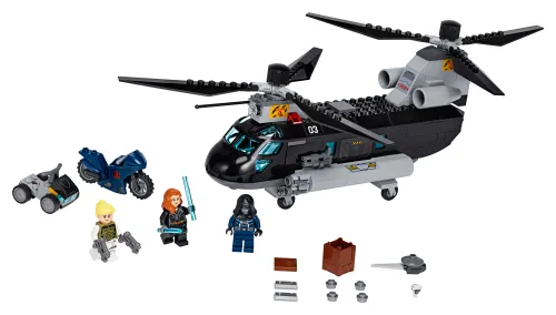 LEGO box 76162 Black Widow's Helicopter Chase
