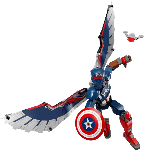 Boîte LEGO 76296 Figurine du nouveau Captain America à construire