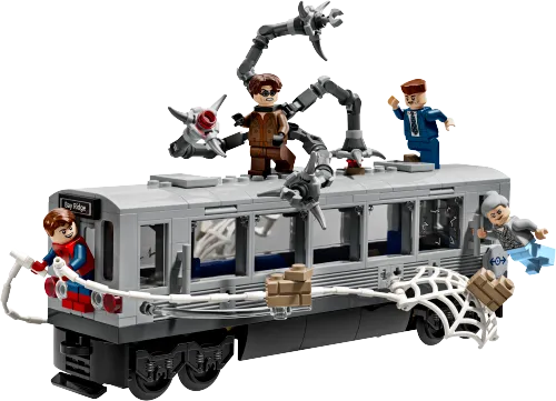 LEGO box 76321 Spider-Man vs. Doc Ock Subway Train Scene