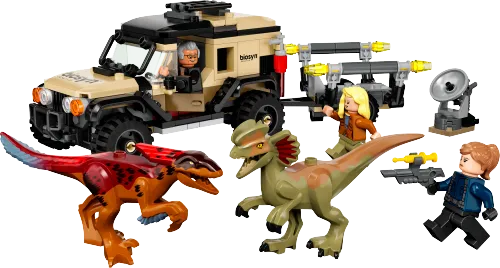 Scatola LEGO 76951 Trasporto del Piroraptor e del Dilofosauro