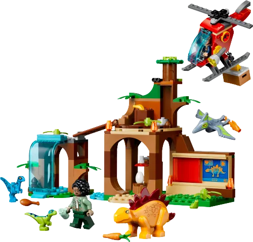 LEGO box 77981 Velociraptor, Stegosaurus & Pteranodon Rescue