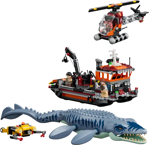 LEGO box 77983 Mosasaurus Dinosaur Boat Attack